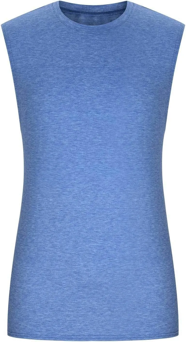 Mens Workout Sleeveless Shirts 2025 Summer Beach Soft Cotton Casual Stringer Tank Tops Bodybuilding Fitness T-Shirts
