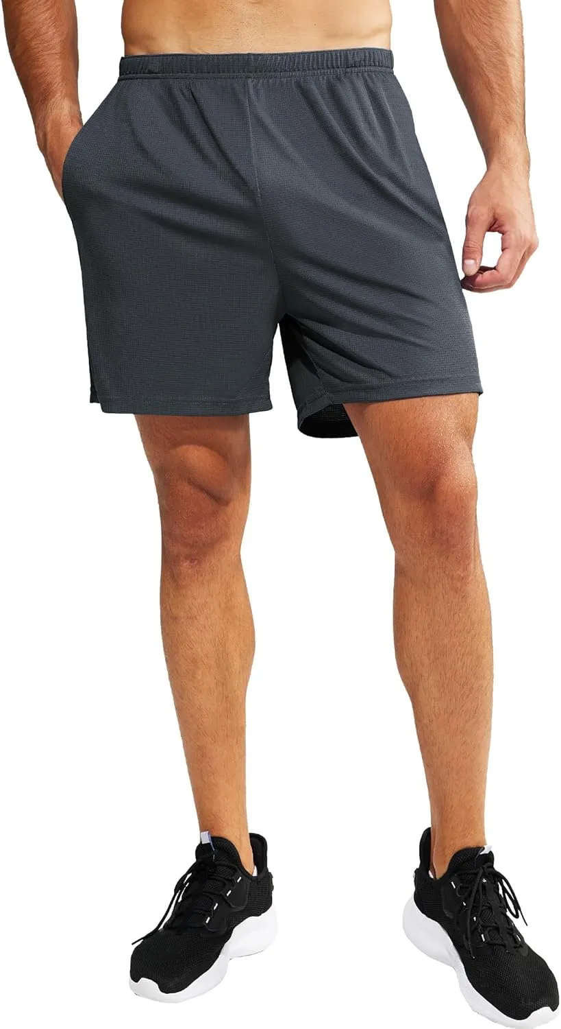 MIER Men's 3''/5'' Athletic Running Shorts with Liner Quick Dry Active Lightweight Gym Sports Workout Shorts for Men