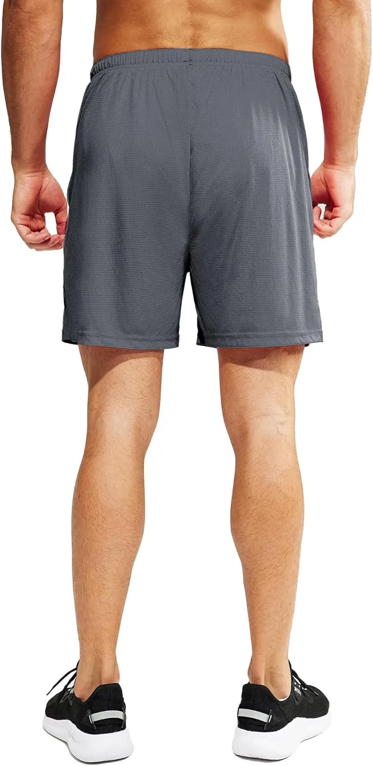 MIER Men's 3''/5'' Athletic Running Shorts with Liner Quick Dry Active Lightweight Gym Sports Workout Shorts for Men