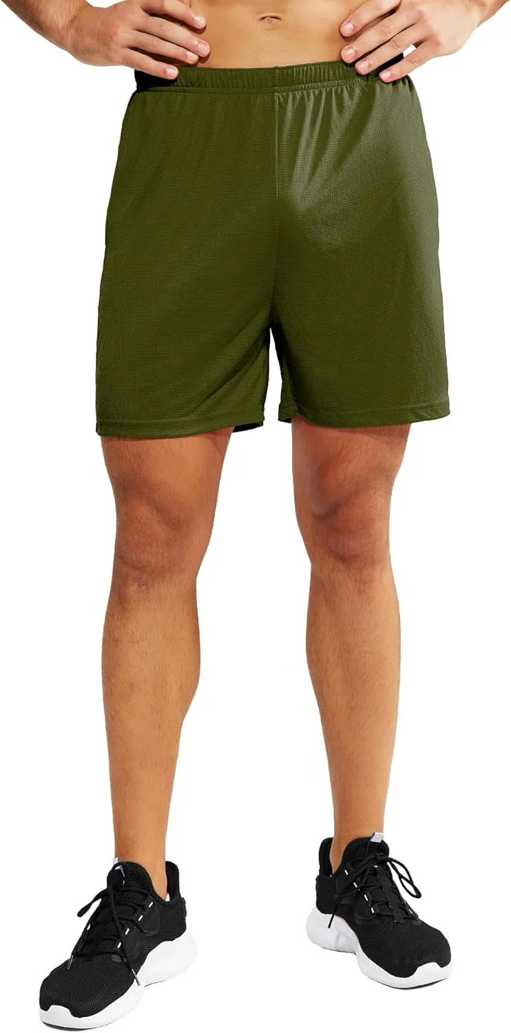 MIER Men's 3''/5'' Athletic Running Shorts with Liner Quick Dry Active Lightweight Gym Sports Workout Shorts for Men