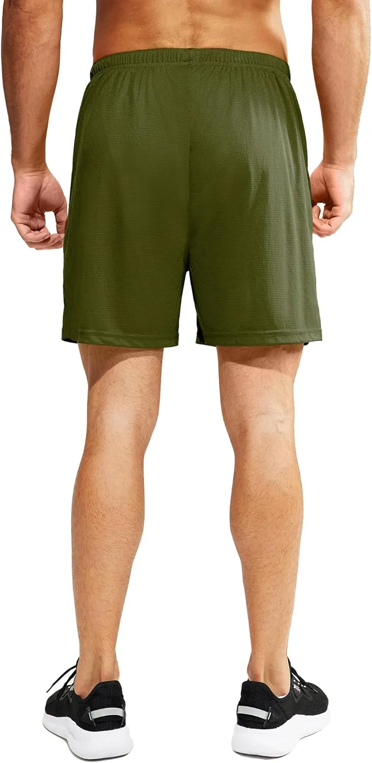 MIER Men's 3''/5'' Athletic Running Shorts with Liner Quick Dry Active Lightweight Gym Sports Workout Shorts for Men