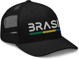 Minimal Brasil Flag Trucker Cap Mesh Brazil Trucker Hat