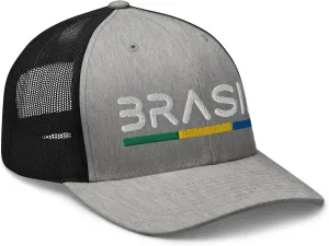 Minimal Brasil Flag Trucker Cap Mesh Brazil Trucker Hat