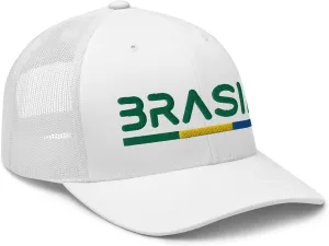 Minimal Brasil Flag Trucker Cap Mesh Brazil Trucker Hat