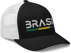 Minimal Brasil Flag Trucker Cap Mesh Brazil Trucker Hat