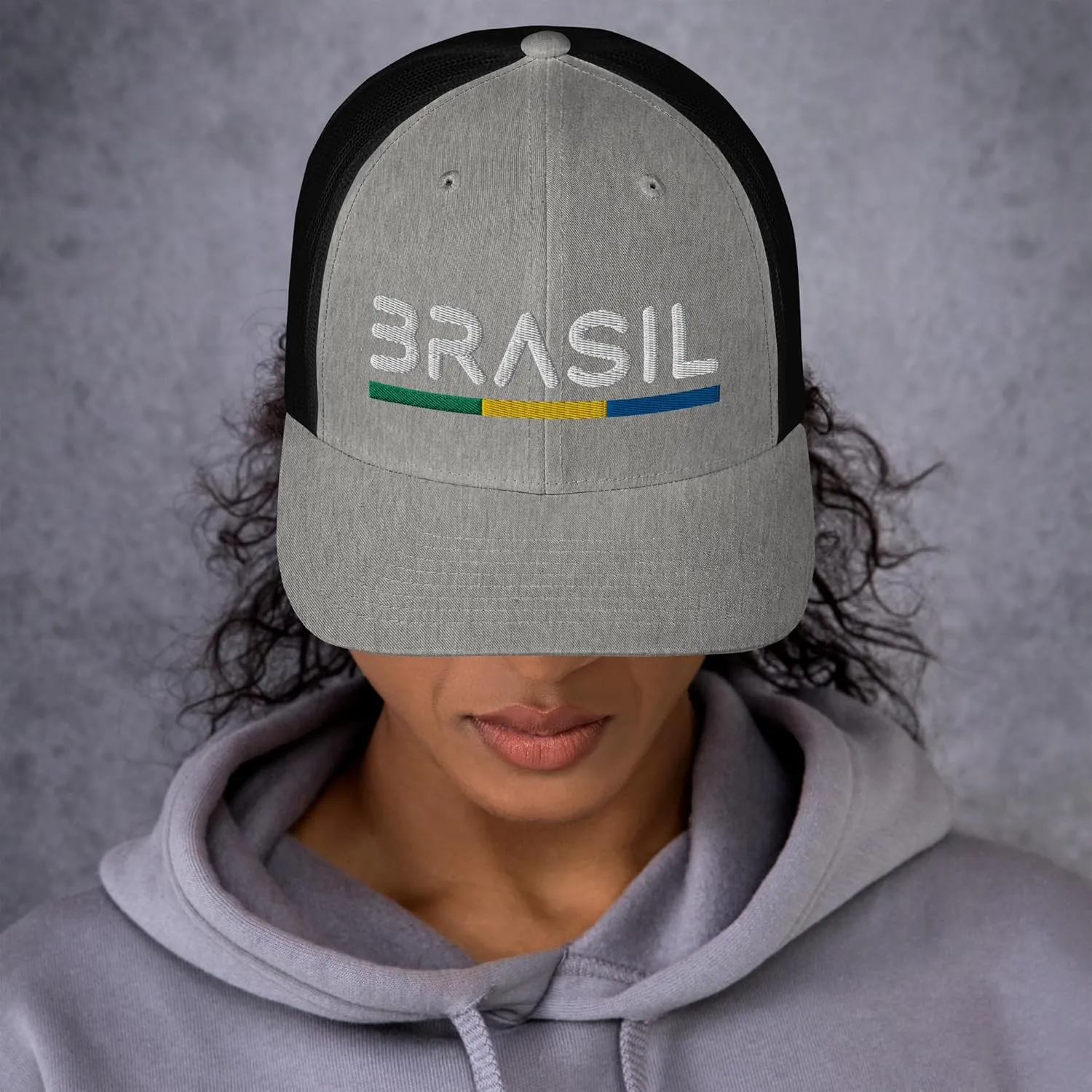 Minimal Brasil Flag Trucker Cap Mesh Brazil Trucker Hat