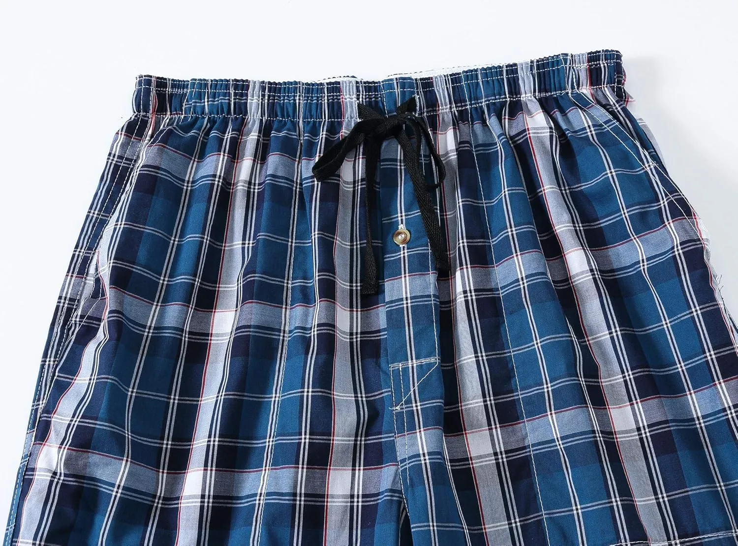 MoFiz Men's Pajama Bottom Pants Sleepwear Lounging Relaxed House PJS Pants with Drawstring Button Fly 3-Pack