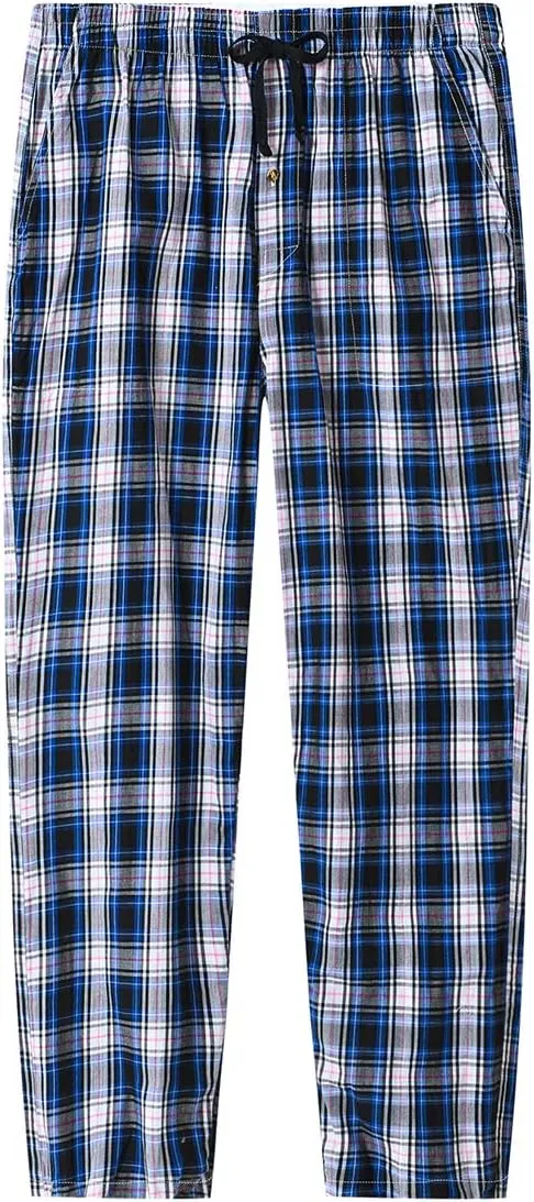 MoFiz Men's Pajama Pants Ultra Lightweight Pjs Bottoms Sleepwear Bottom Pants with Pocket Drawstring 3-Pack