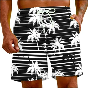 Muscularfit Mens Stretch Swim Trunks 5 Inch Inseam Beach Surfing Board Shorts Hawaiian Summer Bathing Suit Quick Dry Swimwear