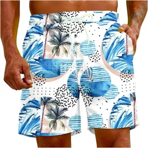 Muscularfit Mens Stretch Swim Trunks 5 Inch Inseam Beach Surfing Board Shorts Hawaiian Summer Bathing Suit Quick Dry Swimwear
