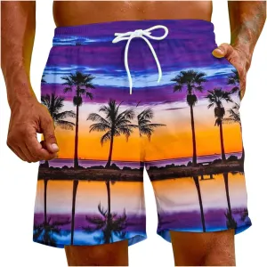 Muscularfit Mens Stretch Swim Trunks 5 Inch Inseam Beach Surfing Board Shorts Hawaiian Summer Bathing Suit Quick Dry Swimwear