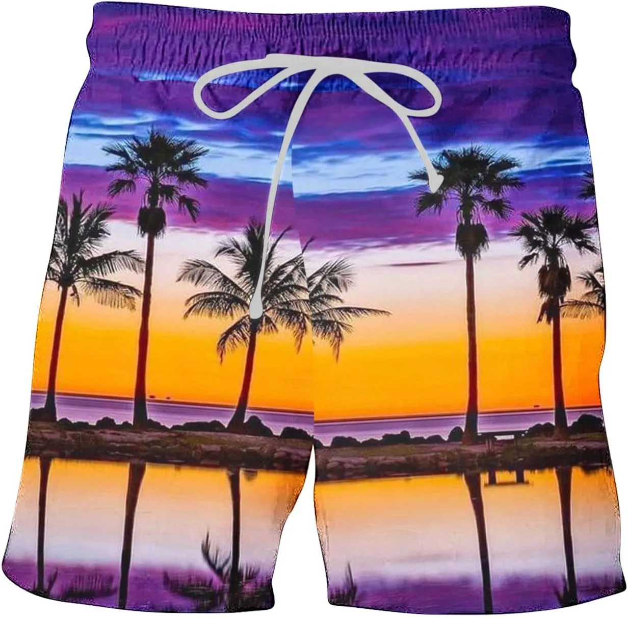 Muscularfit Mens Stretch Swim Trunks 5 Inch Inseam Beach Surfing Board Shorts Hawaiian Summer Bathing Suit Quick Dry Swimwear