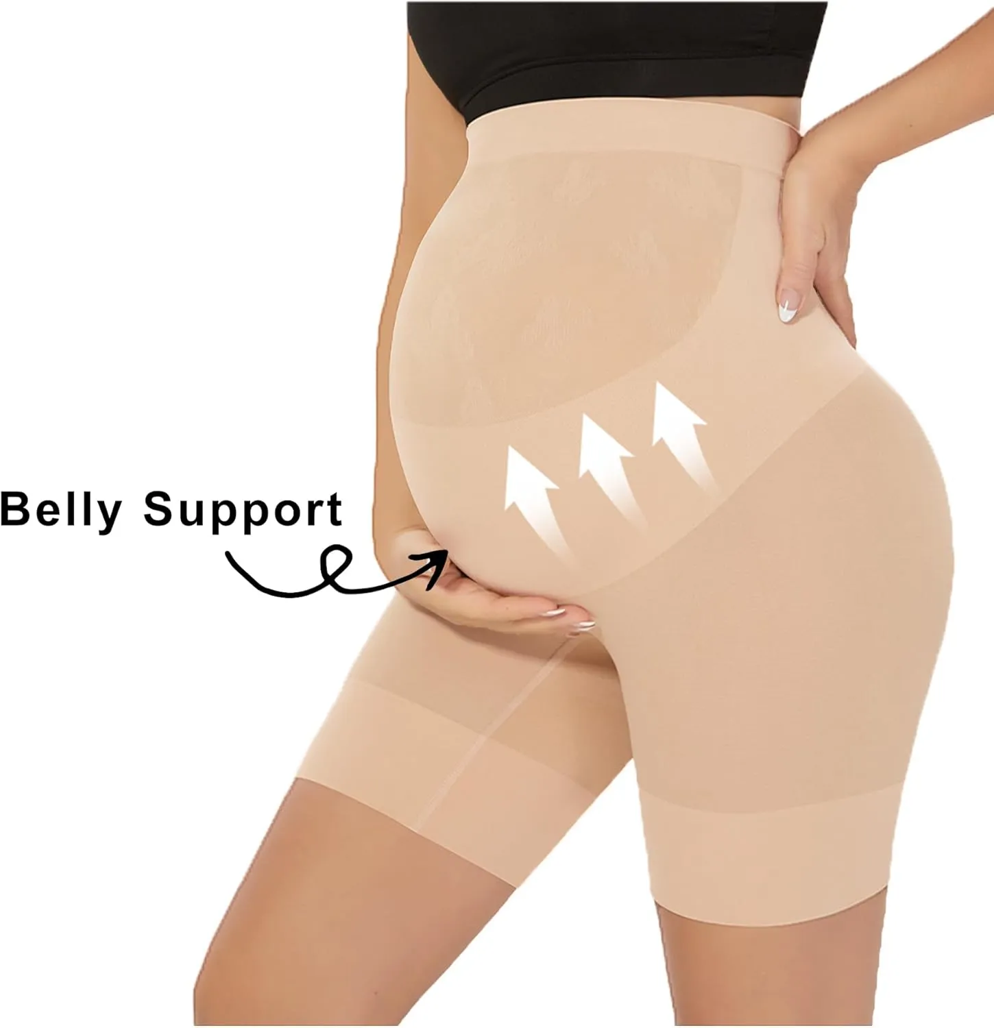 Narcissus Bump Proud Seamless Maternity Shapewear, Mid-Thigh Underwear - Maternity Dress for Baby Shower