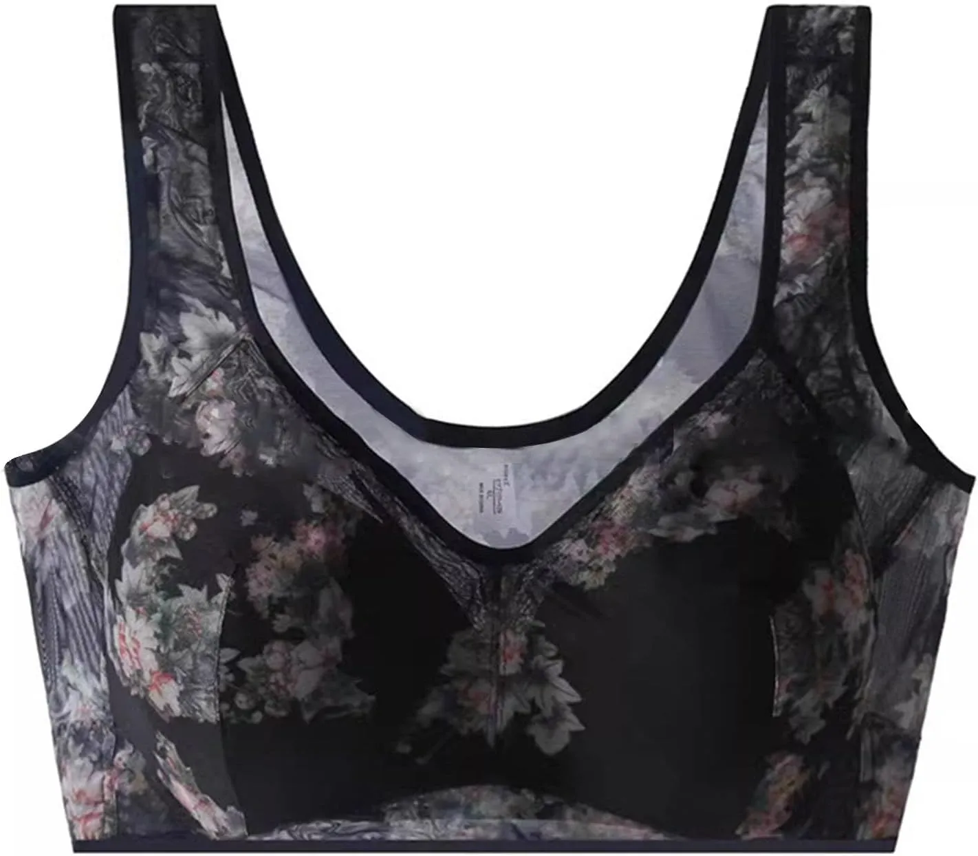 New Elle - Bloom Ice Silk Lace Cooling Comfort Bra 2024, Seamless Wireless Push up Bras for Women Everyday Underwear