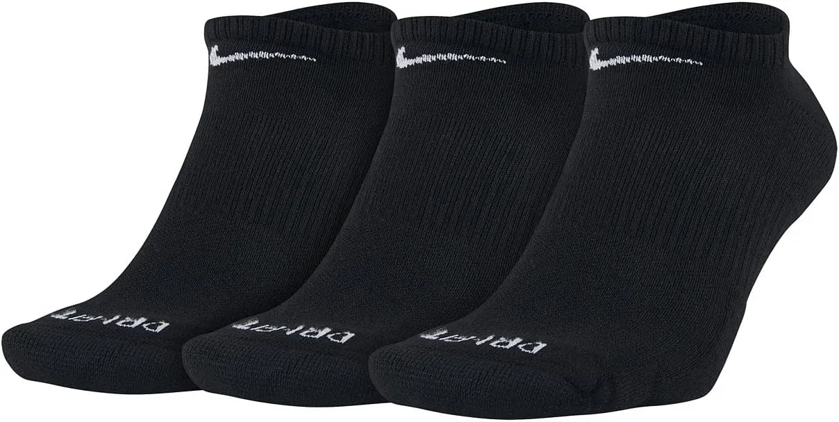 Nike Everyday Plus Cushion No Show Socks 3-Pair Pack