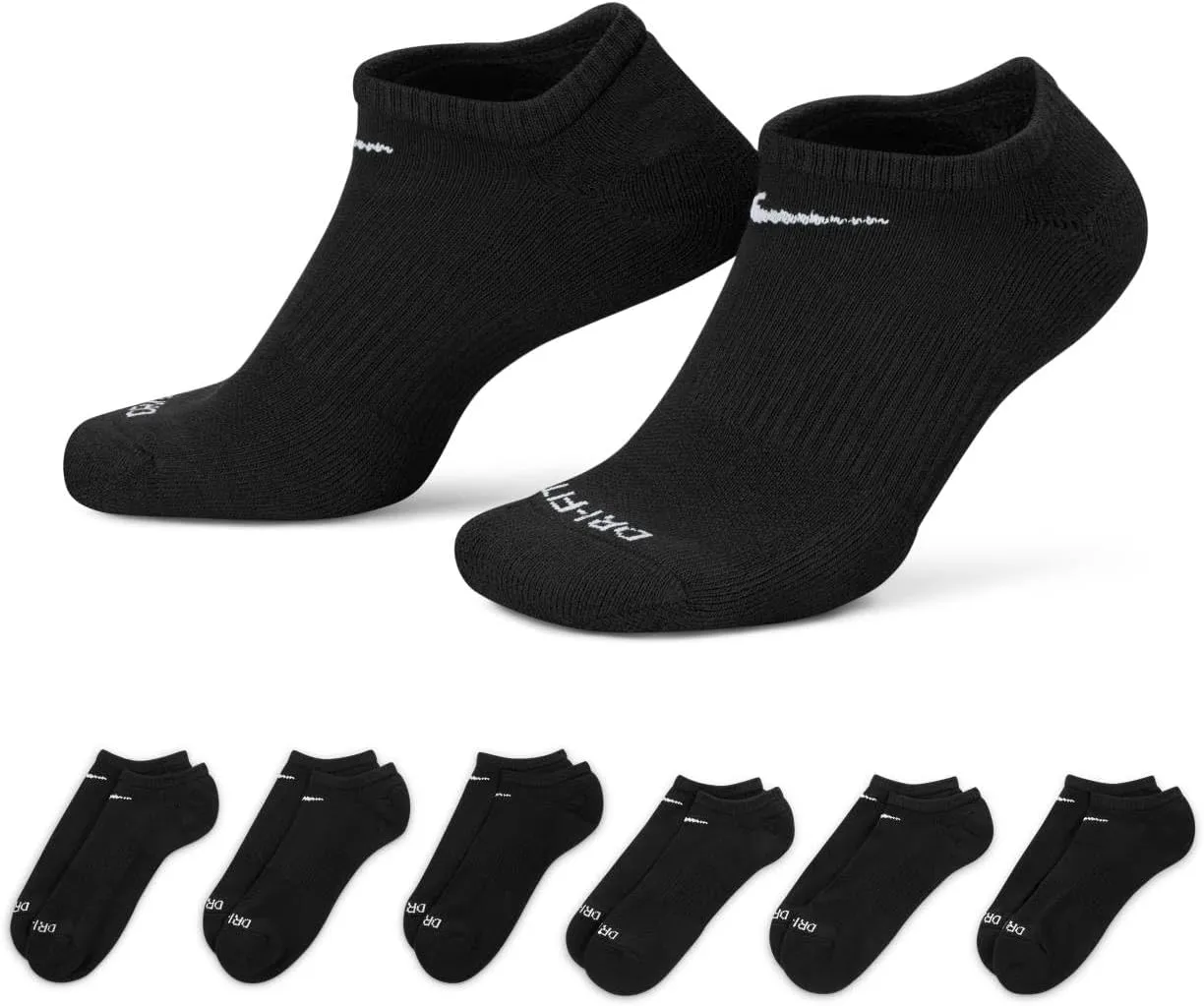 Nike Everyday Plus Cushion No Show Socks 6-Pair Pack