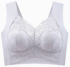 No Underwire Bra for Women Plus Size Lace Breathable Push Up Seamless Bralettes Full Coverage Anti-Sagging Underwear