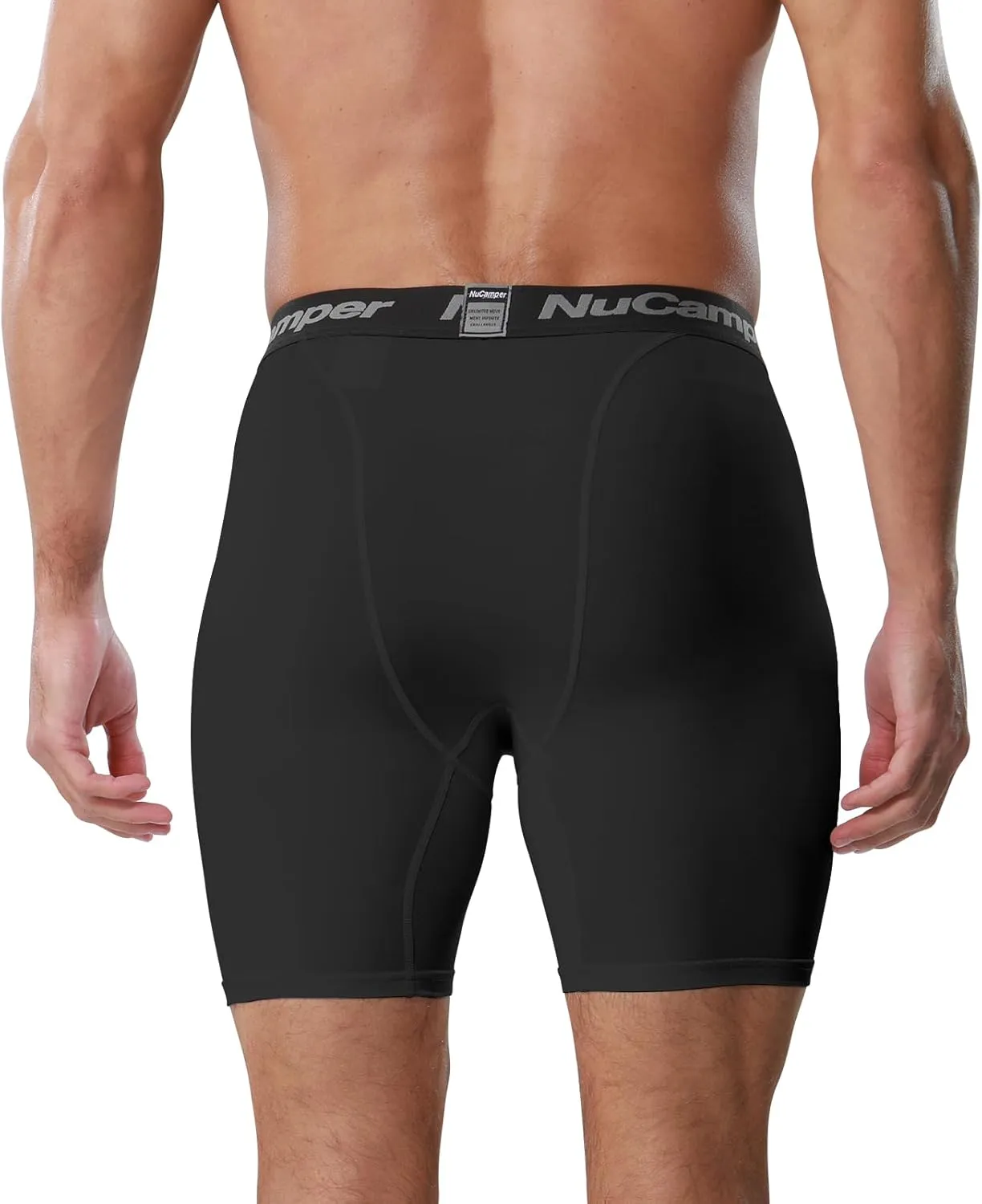 NuCamper Men’s Compression Shorts Spandex Athletic Underwear Performance Gym Boxer Briefs Cool Dry Active Baselayer