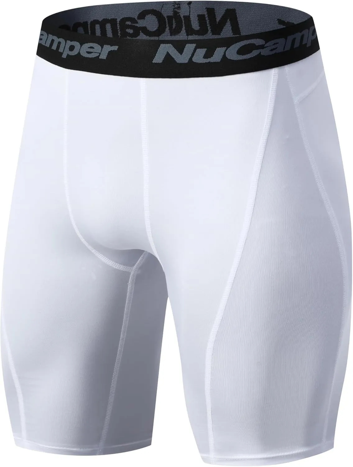 NuCamper Men's Compression Shorts Spandex Gym Baselayer Underwear Performance Workout Boxer Briefs Cool Dry Active Supporter