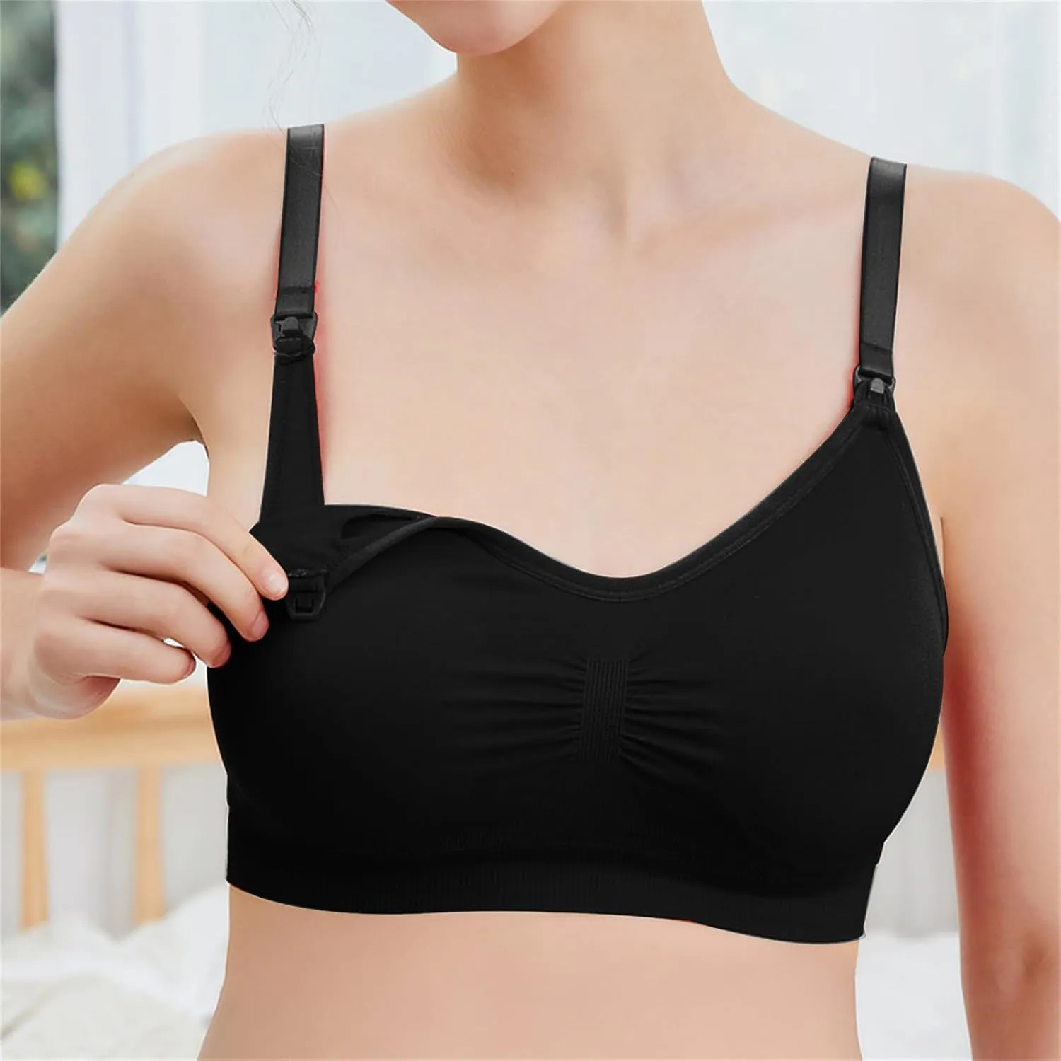 Nursing Bras for Breastfeeding Plus Size Postpartum Adjustment Gather Underwear Seamless Wireless Maternity Brassiere