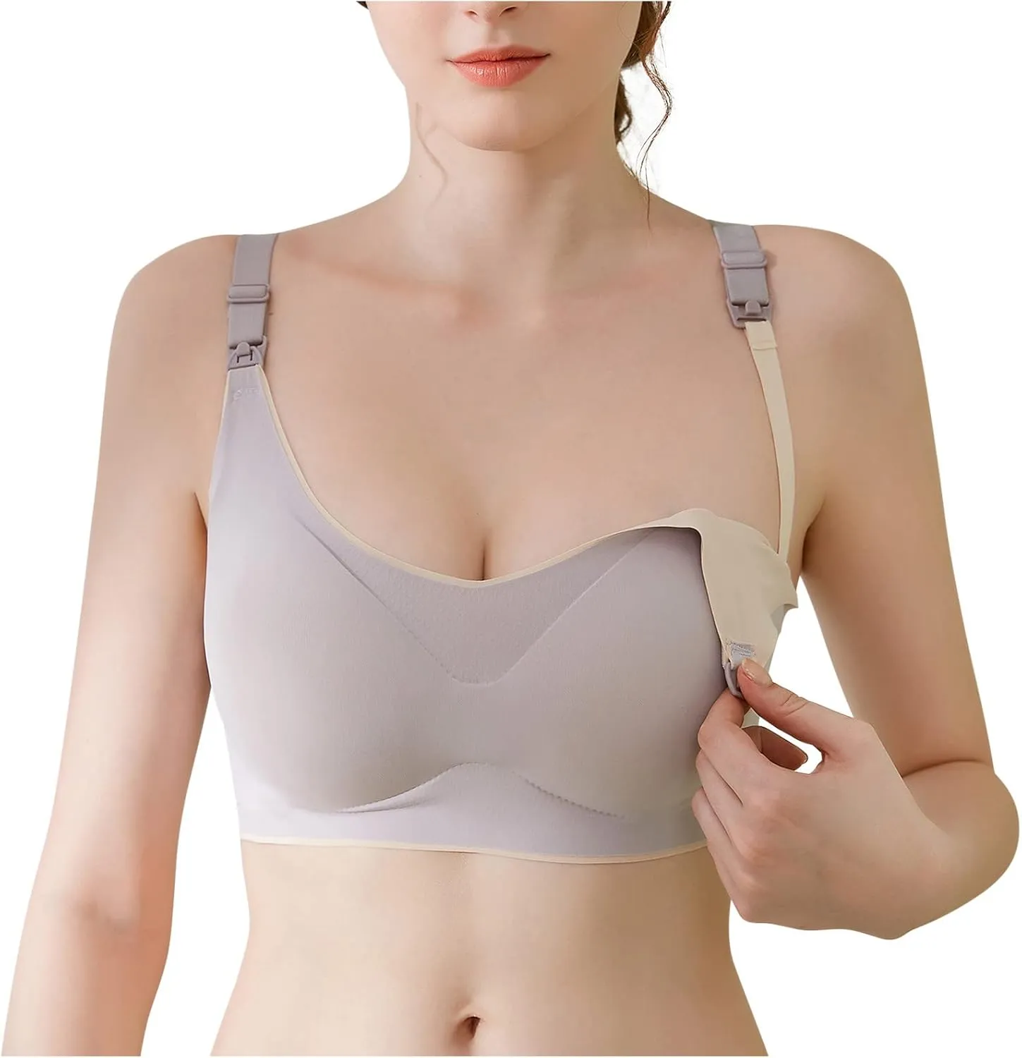 Nursing Bras for Breastfeeding Pregnancy Bra Seamless Maternity Bra Breathable Classic Nursing Bras Sleep Bralette