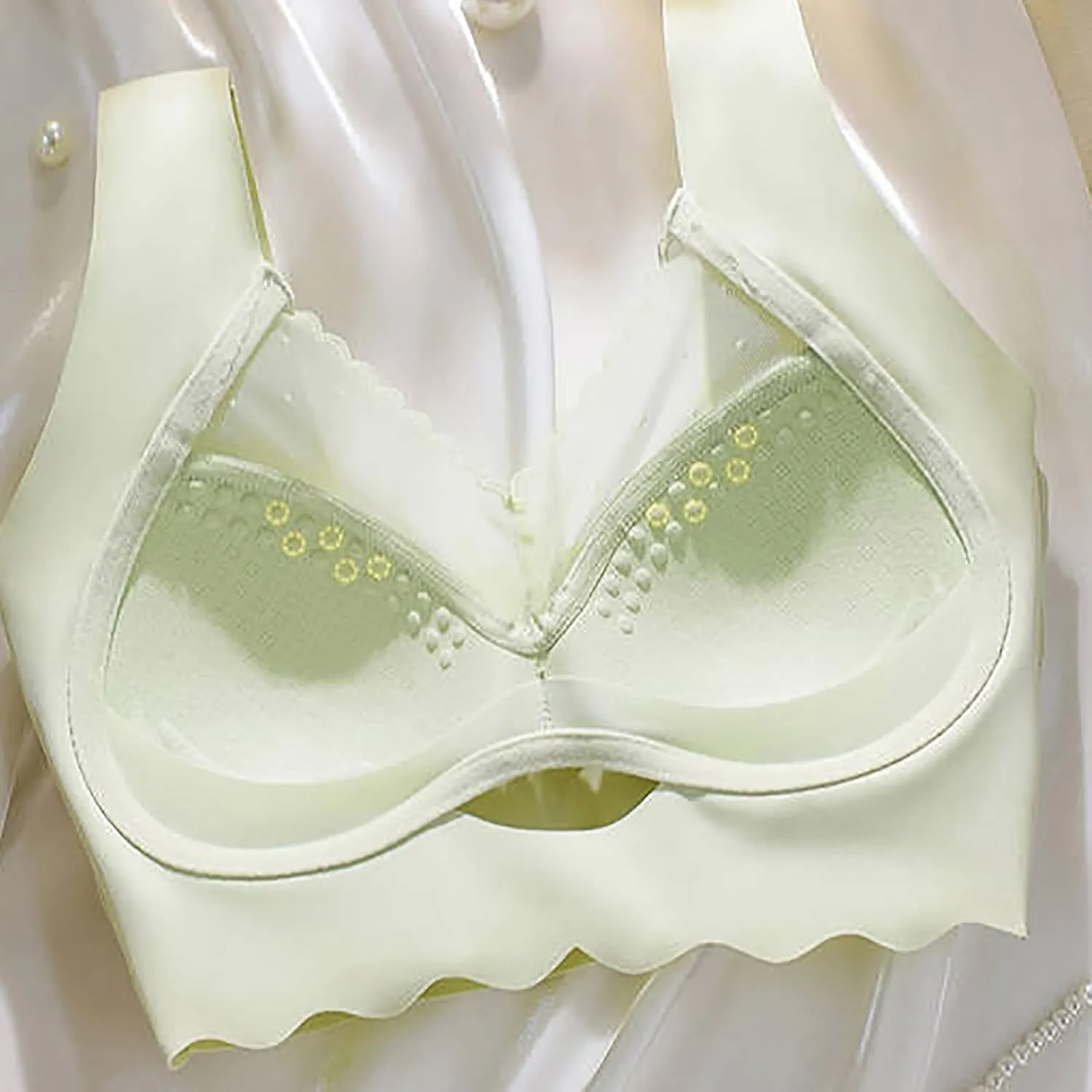 Oversize Seamless Bras for Women Sexy Push Up Front Pleated No Underwire Underwear Sexy Lace Breathable Bralettes