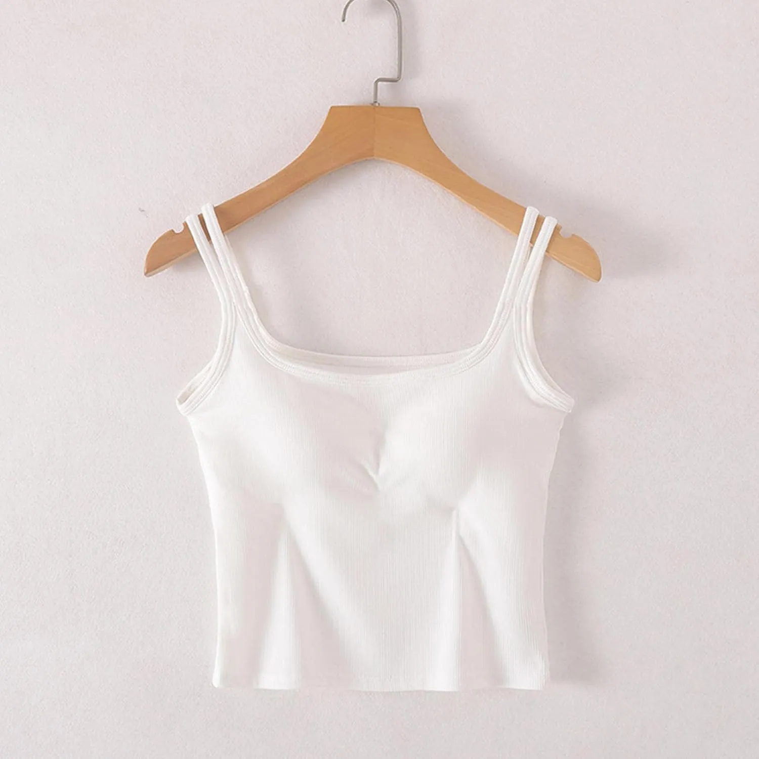 Padded Tank Tops for Women Pure Classic Fit Smooth Soft High Stretch Basic Tanks Casual Trendy Undershirts