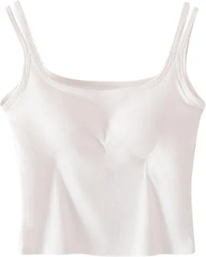 Padded Tank Tops for Women Pure Classic Fit Smooth Soft High Stretch Basic Tanks Casual Trendy Undershirts