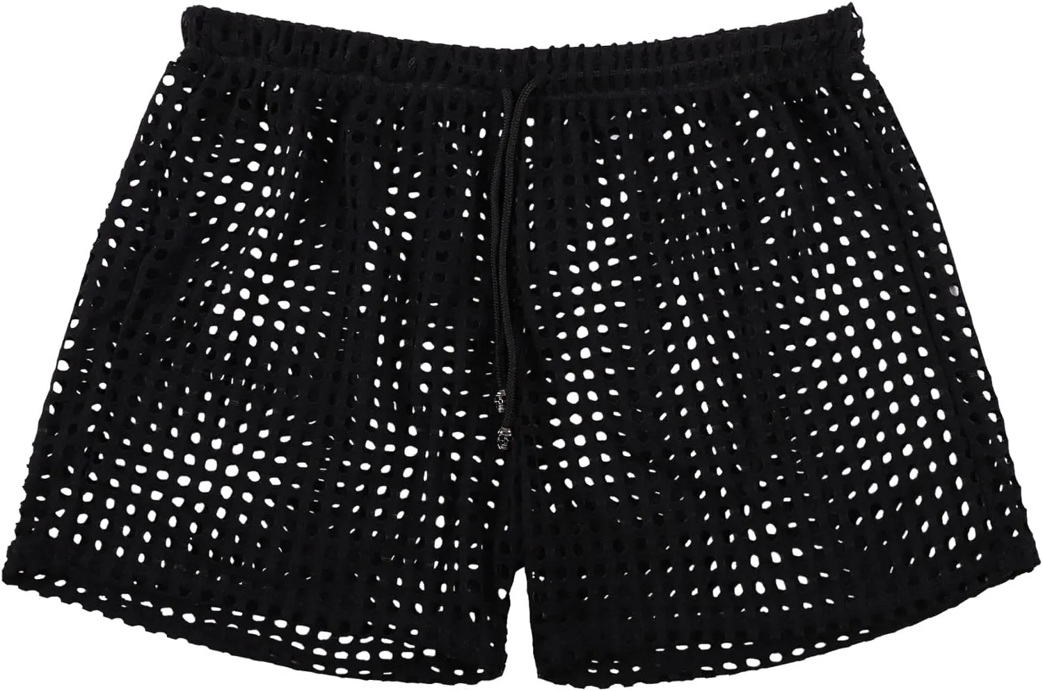 Panegy Men's Muscle Shorts Fishnet Openwork Boxer Shorts Workout Running Gym Mesh Hot Shorts Swim Trunks