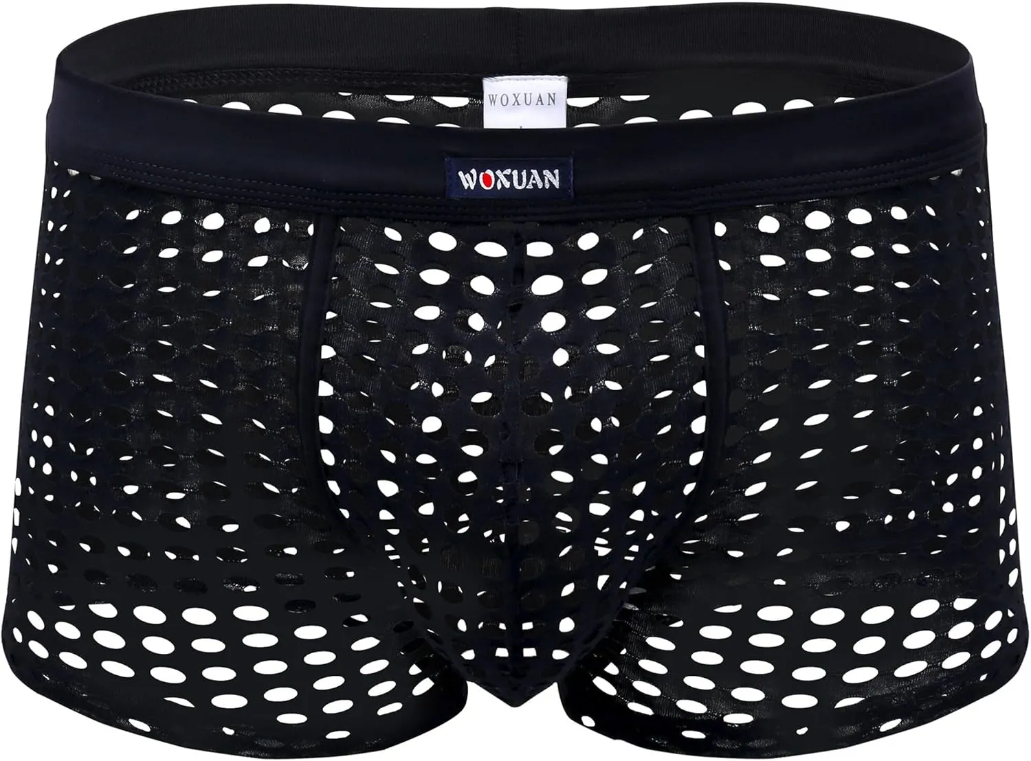 Panegy Men's Muscle Shorts Fishnet Openwork Boxer Shorts Workout Running Gym Mesh Hot Shorts Swim Trunks