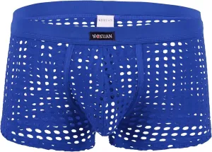 Panegy Men's Muscle Shorts Fishnet Openwork Boxer Shorts Workout Running Gym Mesh Hot Shorts Swim Trunks