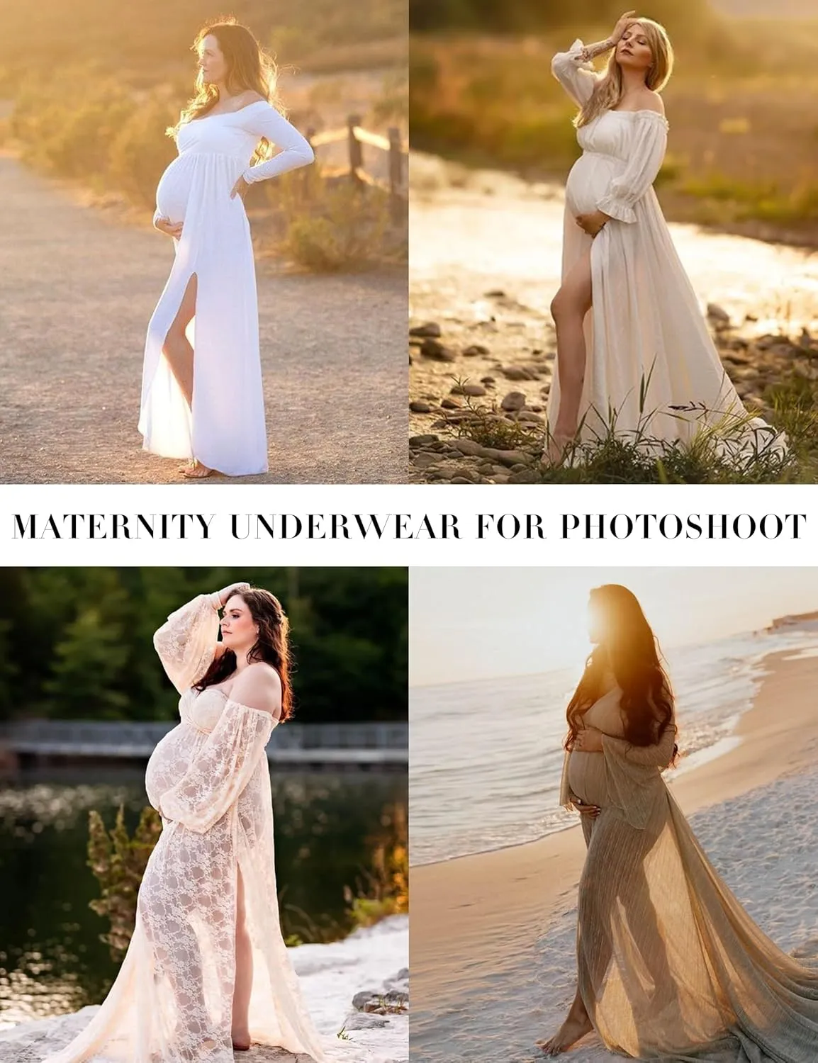 Peauty Seamless Maternity Shapewear Over Belly(S-3XL), Non-Roll Edge Pregnancy Underwear for Baby Shower & Daily Wear
