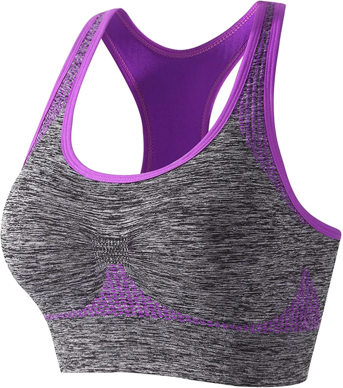 Plunge Unlined Seamless Bra Yoga Bra -Binding Underwear Everyday Basic Sleeping Bras Sport Bras for Women Lounge