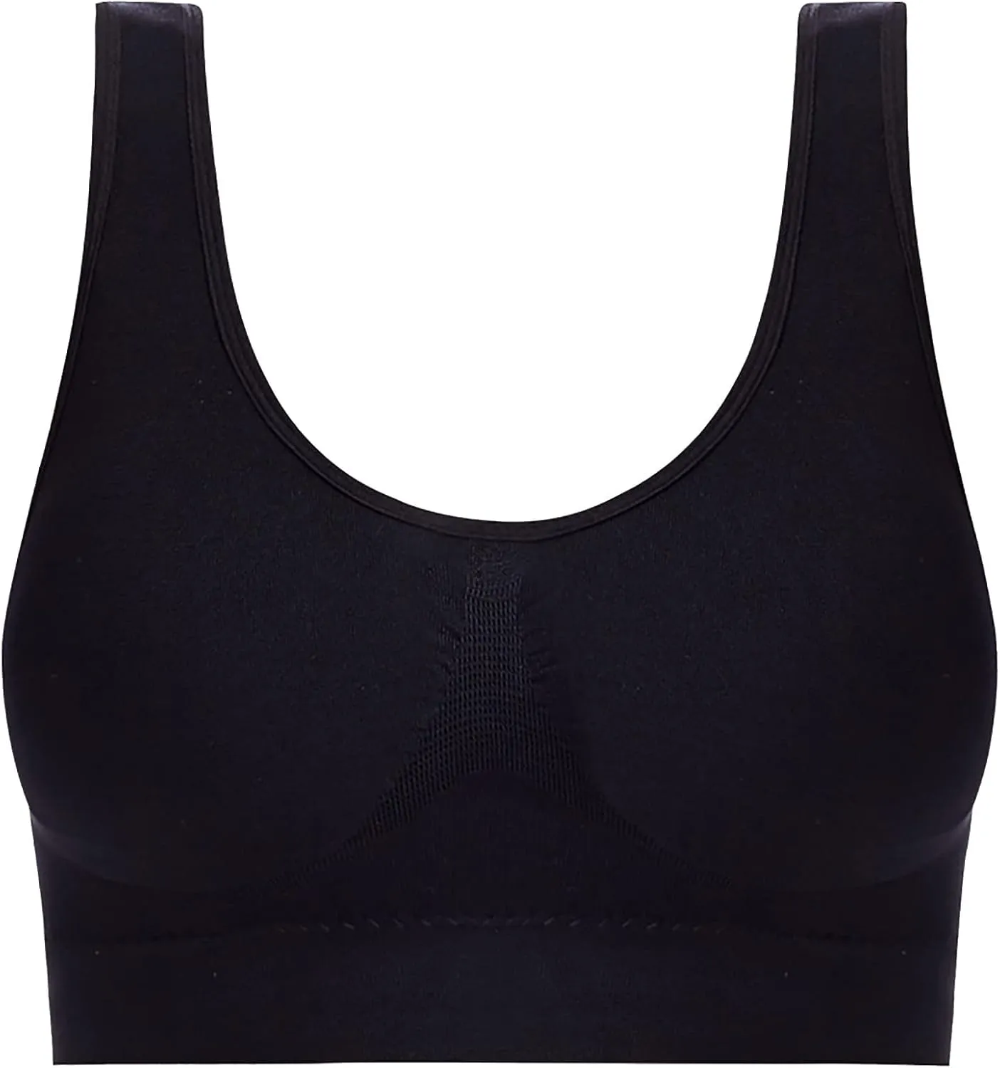 Plunge Unlined Seamless Bra Yoga Bra -Binding Underwear Everyday Basic Sleeping Bras Sport Bras for Women Lounge
