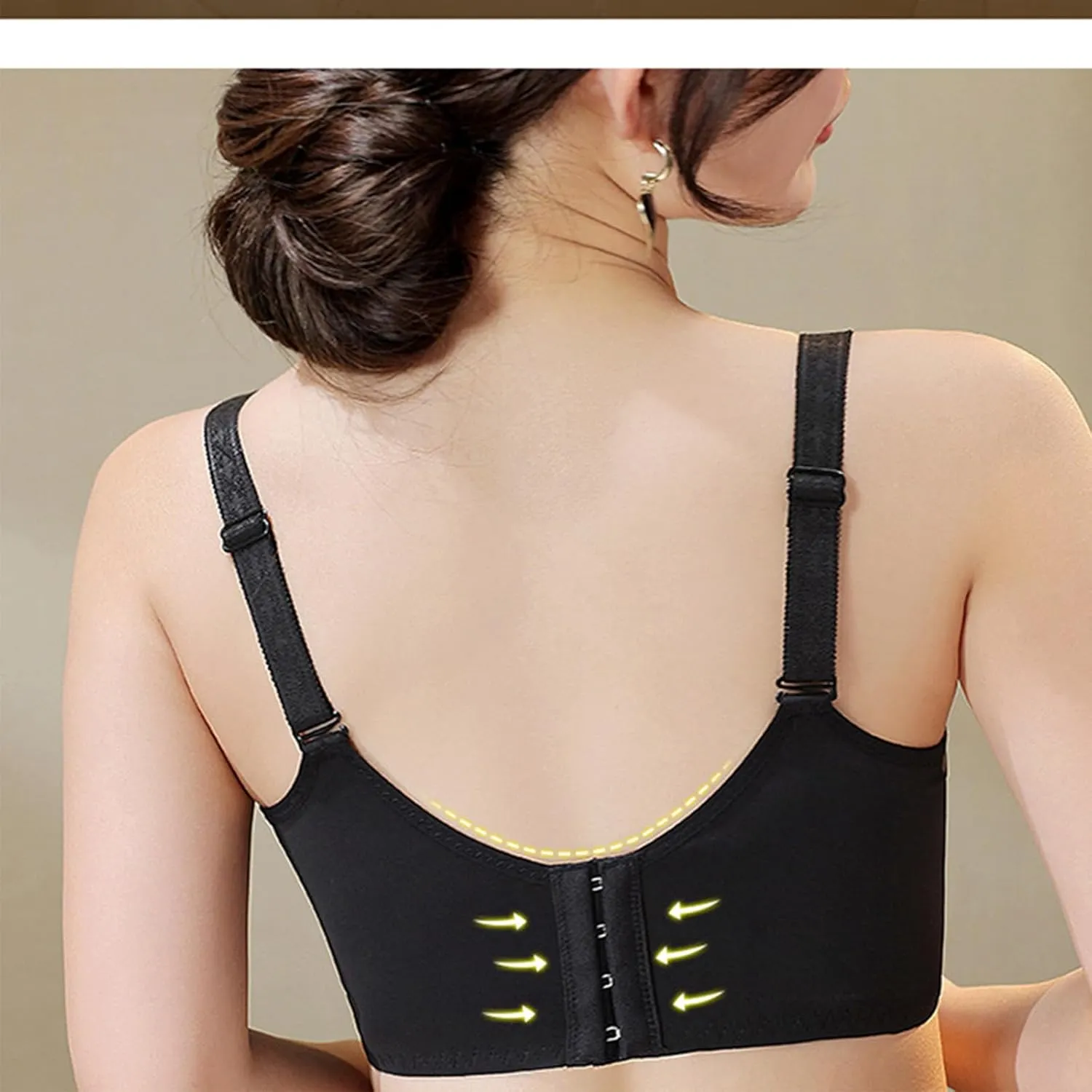 Plus Size Bralettes for Women Soft High Support No Underwire Everyday Bras Sexy Solid Breathable Seamless Underwear