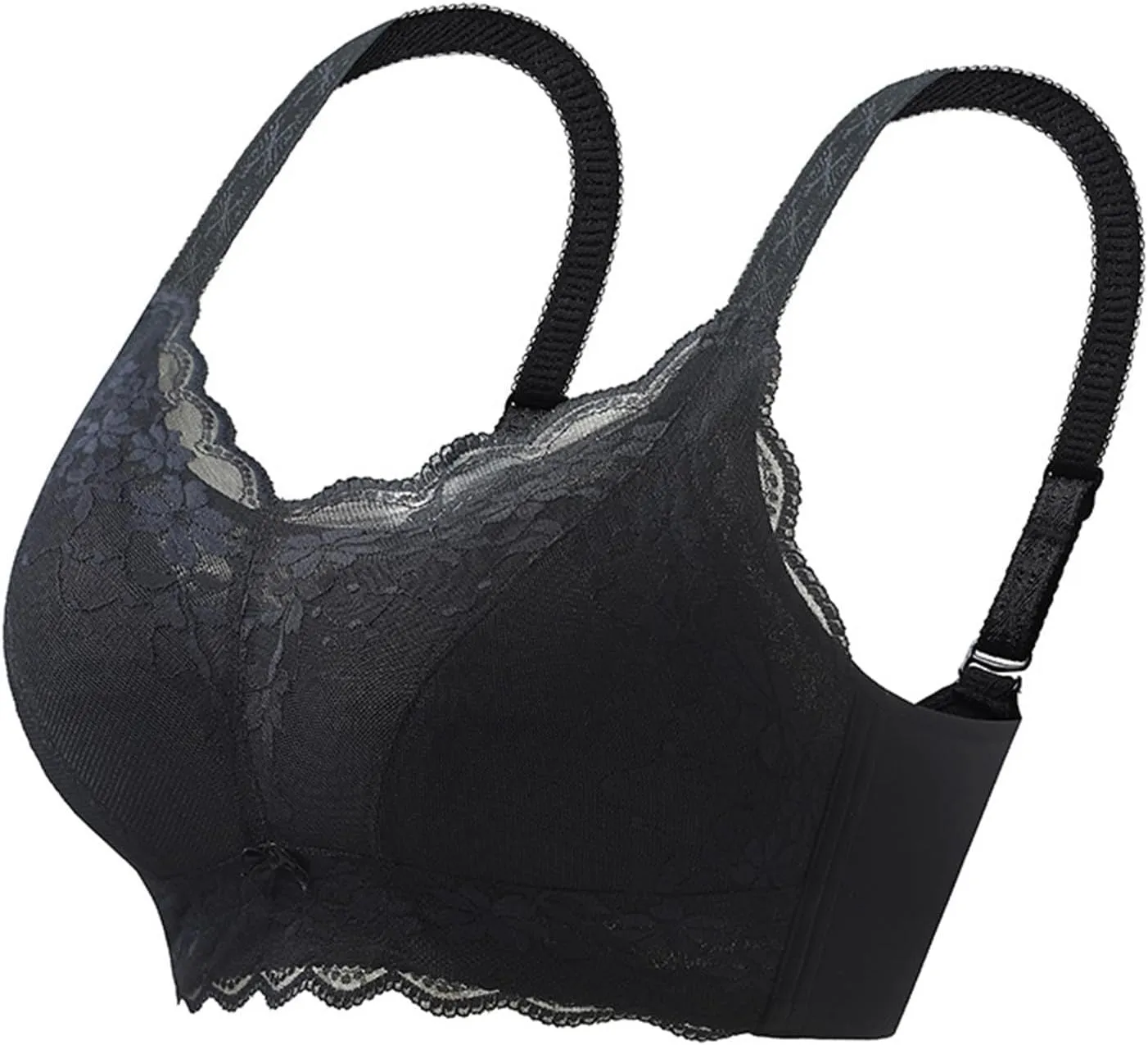 Plus Size Bralettes for Women Soft High Support No Underwire Everyday Bras Sexy Solid Breathable Seamless Underwear