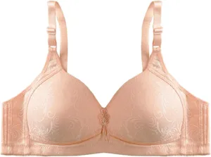 Plus Size Bras for Women Sexy Full Coverage No Underwire Push Up Underwear Soft Comfy Lightweight Seamless Bralette