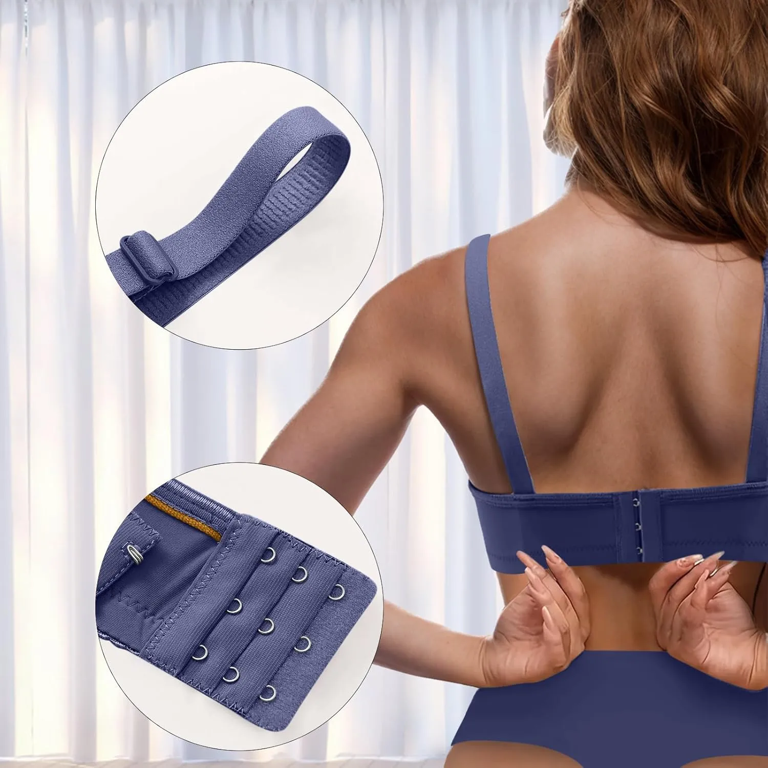 Plus Size Push Up Bras for Women Hide Back Fat Smoothing Bra Soft Comfortable Underwire Support Bras