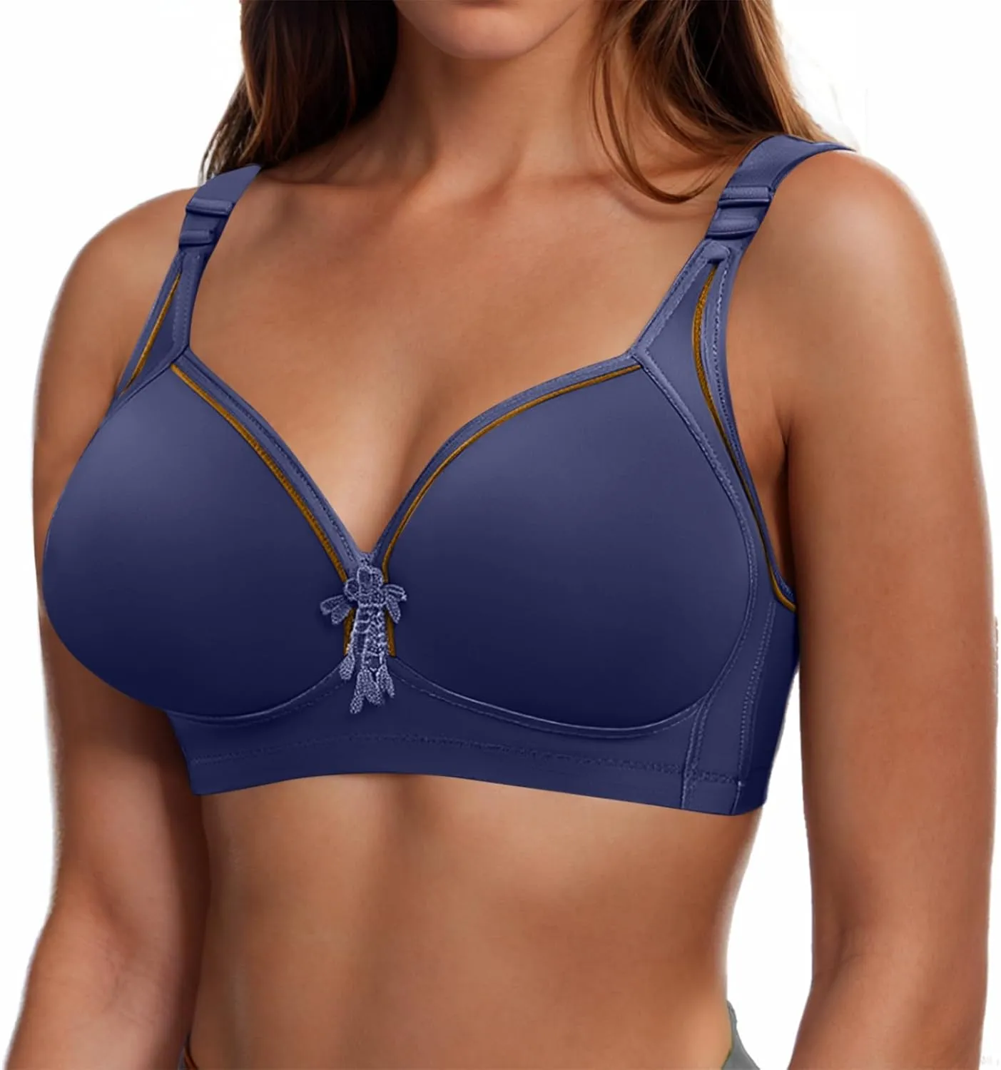Plus Size Push Up Bras for Women Hide Back Fat Smoothing Bra Soft Comfortable Underwire Support Bras