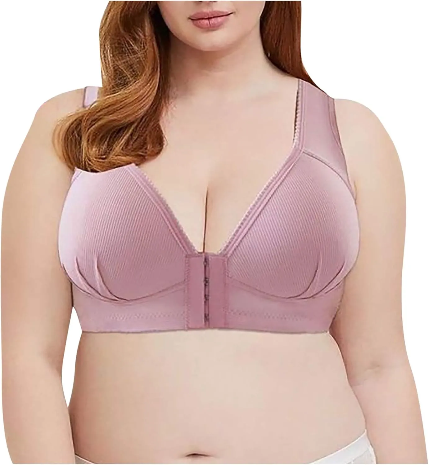Push up Bra for Women Plus Size Bras Full Coverage Front Closure