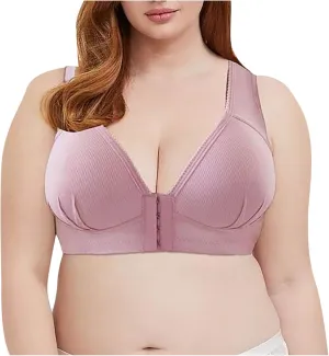 Push up Bra for Women Plus Size Bras Full Coverage Front Closure