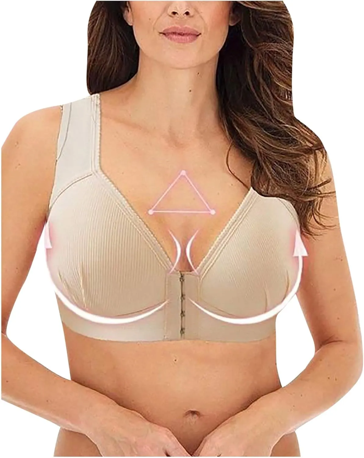 Push up Bra for Women Plus Size Bras Full Coverage Front Closure