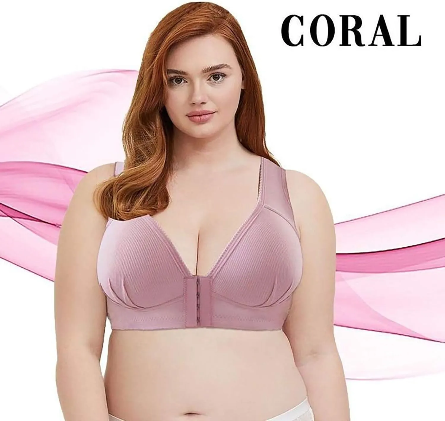 Push up Bra for Women Plus Size Bras Full Coverage Front Closure