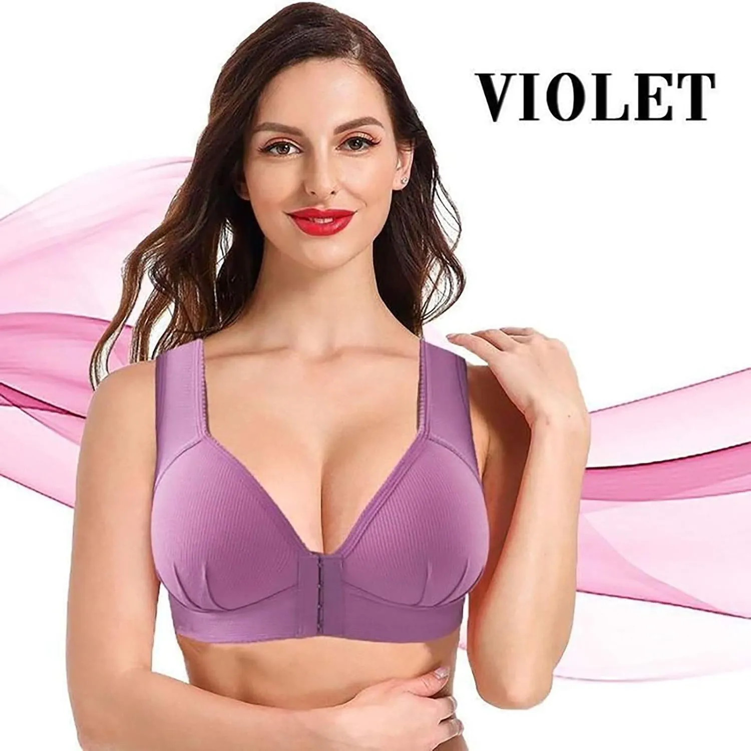 Push up Bra for Women Plus Size Bras Full Coverage Front Closure