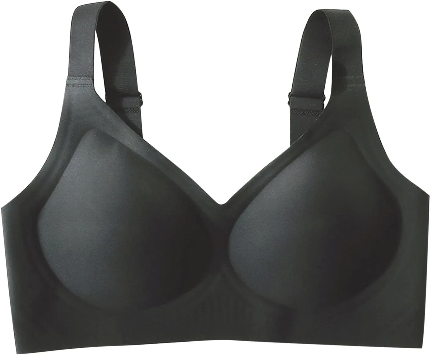 Push Up Bra for Women Solid Seamless Full Coverage No Underwire Wireless Adjustable Straps Soft Comfy Everyday Bras