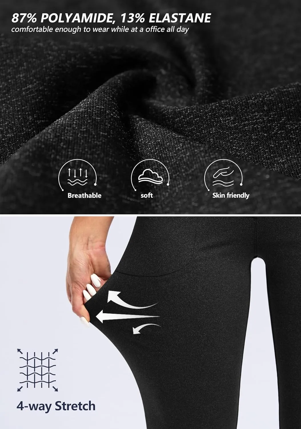 Rammus Womens Dress Pants with Pockets Stretchy Business Casual Work Pants Bootcut Slacks for Office