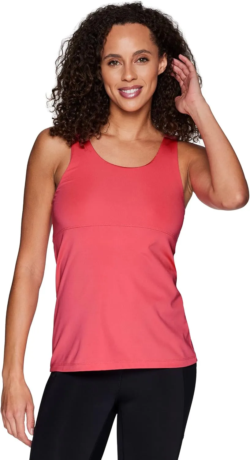 RBX Active Women's Bra Top Ventilated Gym Yoga Running Tank Top with Shelf Bra