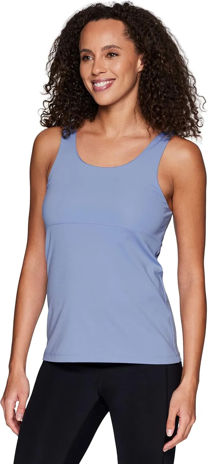 RBX Active Women's Bra Top Ventilated Gym Yoga Running Tank Top with Shelf Bra