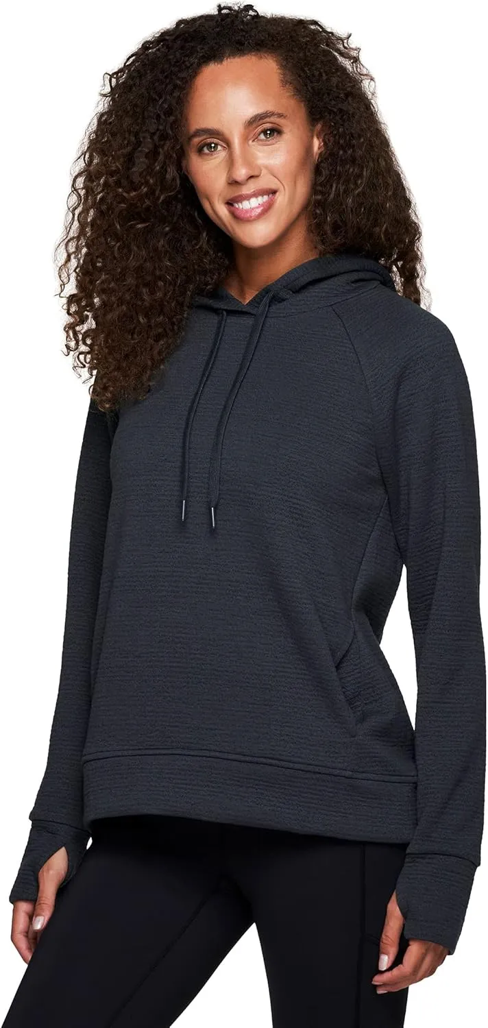 RBX Active Women's Fashion Yoga Lightweight Long Sleeve Pullover Hoodie Top