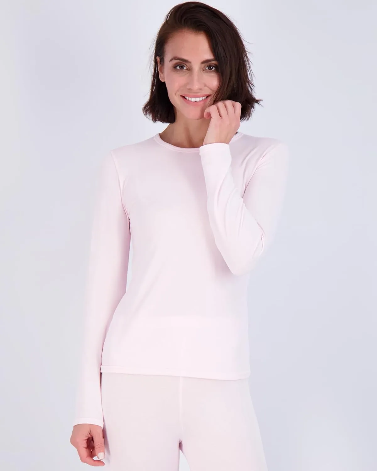 Real Essentials 4 Piece: Womens Thermal Underwear Set - Thermal Underwear for Women Fleece Lined Top & Bottom Long Johns